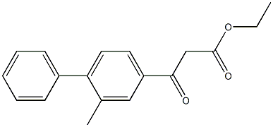 ETHYL (3-METHYL-4-PHENYLBENZOYL)ACETATE Struktur