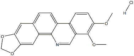 1,2-DIMETHOXY-[1,3]DIOXOLO[4',5':4,5]BENZO[1,2-C]PHENANTHRIDINE HYDROCHLORIDE Struktur