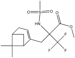 METHYL 2-[(6,6-DIMETHYLBICYCLO-[3.1.1]-HEPT-2-ENE-2-YL)METHYL]-3,3,3-TRIFLUORO-2-(MESYLAMINO)PROPANOATE Struktur