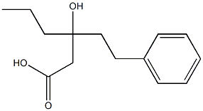 3-HYDROXY-3-(2-PHENYLETHYL)HEXANOIC ACID Struktur