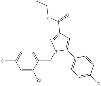 ETHYL 1-(2,4-DICHLOROBENZYL)-5-(4-CHLOROPHENYL)-1H-PYRAZOLE-3-CARBOXYLATE Struktur