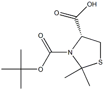 (R)-3-(TERT-BUTOXYCARBONYL)-2,2-DIMETHYLTHIAZOLIDINE-4-CARBOXYLIC ACID Struktur