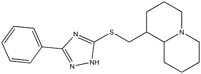 1-{[(3-PHENYL-1H-1,2,4-TRIAZOL-5-YL)THIO]METHYL}OCTAHYDRO-2H-QUINOLIZINE Struktur