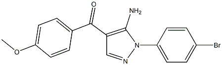 (5-AMINO-1-(4-BROMOPHENYL)-1H-PYRAZOL-4-YL)(4-METHOXYPHENYL)METHANONE Struktur