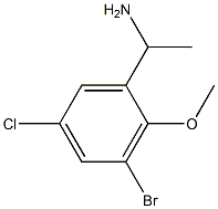 1-(3-BROMO-5-CHLORO-2-METHOXYPHENYL)ETHANAMINE Struktur