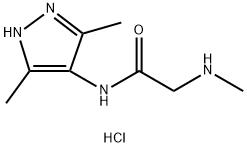 N-(3,5-DIMETHYL-1H-PYRAZOL-4-YL)-2-(METHYLAMINO)ACETAMIDE HYDROCHLORIDE Struktur