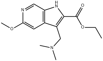 ETHYL 3-((DIMETHYLAMINO)METHYL)-5-METHOXY-1H-PYRROLO[2,3-C]PYRIDINE-2-CARBOXYLATE Struktur