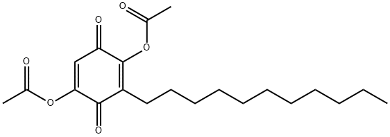 ACETIC ACID 4-ACETOXY-3,6-DIOXO-5-UNDECYL-CYCLOHEXA-1,4-DIENYL ESTER Struktur