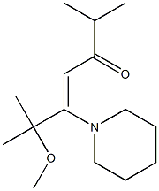 6-METHOXY-2,6-DIMETHYL-5-PIPERIDIN-1-YL-HEPT-4-EN-3-ONE Struktur