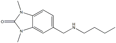 5-((BUTYLAMINO)METHYL)-1,3-DIMETHYL-1,3-DIHYDRO-2H-BENZIMIDAZOL-2-ONE Struktur