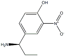 4-((1R)-1-AMINOPROPYL)-2-NITROPHENOL Struktur