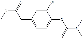 METHYL (3-CHLORO-4-DIMETHYLTHIOCARBAMOYLOXYPHENYL)ACETATE Struktur