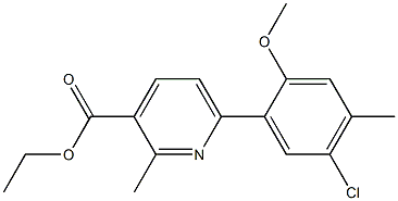 ETHYL 6-(5-CHLORO-2-METHOXY-4-METHYLPHENYL)-2-METHYLPYRIDINE-3-CARBOXYLATE Struktur