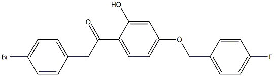 1-(4-(4-FLUOROBENZYLOXY)-2-HYDROXYPHENYL)-2-(4-BROMOPHENYL)ETHANONE Struktur