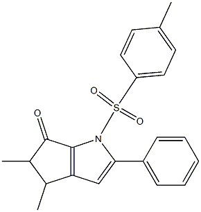 4,5-DIMETHYL-2-PHENYL-1-(TOLUENE-4-SULFONYL)-4,5-DIHYDRO-1H-CYCLOPENTA[B]PYRROL-6-ONE Struktur