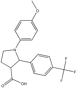 1-(4-METHOXYPHENYL)-2-(4-(TRIFLUOROMETHYL)PHENYL)PYRROLIDINE-3-CARBOXYLIC ACID Struktur