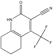 3-CYANO-5,6,7,8-TETRAHYDRO-4-TRIFLUOROMETHYL-2(1H)-QUINOLONE Struktur