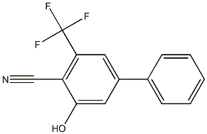 3-HYDROXY-5-(TRIFLUOROMETHYL)-1,1-BIPHENYL-4-CARBONITRILE Struktur