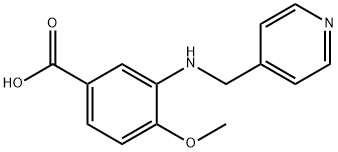 4-METHOXY-3-[(PYRIDIN-4-YLMETHYL)-AMINO]-BENZOIC ACID Struktur