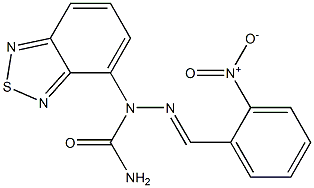 2-NITROBENZALDEHYDE N-(2,1,3-BENZOTHIADIAZOL-4-YL)SEMICARBAZONE Struktur