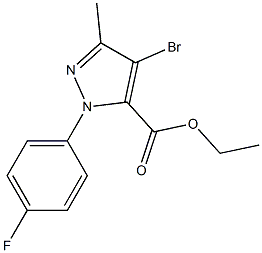 4-BROMO-1-(4-FLUOROPHENYL)-3-METHYL-1H-PYRAZOLE-5-CARBOXYLIC ACID ETHYL ESTER Struktur