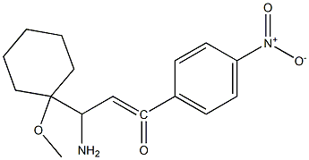 3-AMINO-3-(1-METHOXY-CYCLOHEXYL)-1-(4-NITRO-PHENYL)-PROPENONE Struktur