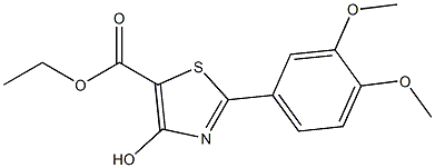 ETHYL 2-(3,4-DIMETHOXYPHENYL)-4-HYDROXY-1,3-THIAZOLE-5-CARBOXYLATE Struktur