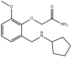 2-(2-((CYCLOPENTYLAMINO)METHYL)-6-METHOXYPHENOXY)ACETAMIDE Struktur