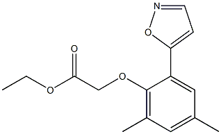 ETHYL 2-(2-(ISOXAZOL-5-YL)-4,6-DIMETHYLPHENOXY)ACETATE Struktur