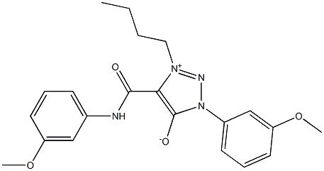 1-BUTYL-5-[(3-METHOXYANILINO)CARBONYL]-3-(3-METHOXYPHENYL)-3H-1,2,3-TRIAZOL-1-IUM-4-OLATE Struktur