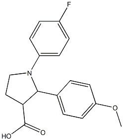 1-(4-FLUOROPHENYL)-2-(4-METHOXYPHENYL)PYRROLIDINE-3-CARBOXYLIC ACID Struktur