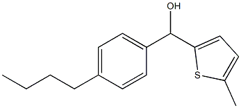 4-N-BUTYLPHENYL-(5-METHYL-2-THIENYL)METHANOL Struktur