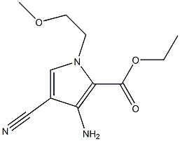 ETHYL 3-AMINO-4-CYANO-1-(2-METHOXYETHYL)-1H-PYRROLE-2-CARBOXYLATE Struktur