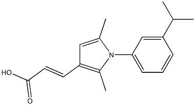 (2E)-3-[1-(3-ISOPROPYLPHENYL)-2,5-DIMETHYL-1H-PYRROL-3-YL]ACRYLIC ACID Struktur