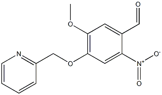 5-METHOXY-2-NITRO-4-(PYRIDIN-2-YLMETHOXY)BENZALDEHYDE Struktur