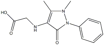 [(1,5-DIMETHYL-3-OXO-2-PHENYL-2,3-DIHYDRO-1H-PYRAZOL-4-YL)AMINO]ACETIC ACID Struktur