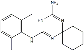 N-(2,6-DIMETHYL-PHENYL)-1,3,5-TRIAZA-SPIRO[5.5]UNDECA-1,4-DIENE-2,4-DIAMINE Struktur