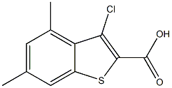 3-CHLORO-4,6-DIMETHYL-1-BENZOTHIOPHENE-2-CARBOXYLIC ACID Struktur