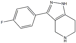 3-(4-FLUOROPHENYL)-4,5,6,7-TETRAHYDRO-1H-PYRAZOLO[4,3-C]PYRIDINE Struktur