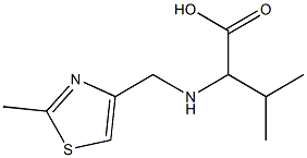 3-METHYL-2-[[(2-METHYL-1,3-THIAZOL-4-YL)METHYL]AMINO]BUTANOIC ACID Struktur