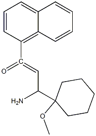 3-AMINO-3-(1-METHOXY-CYCLOHEXYL)-1-NAPHTHALEN-1-YL-PROPENONE Struktur