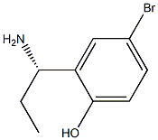 2-((1S)-1-AMINOPROPYL)-4-BROMOPHENOL Struktur