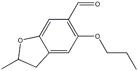 2-METHYL-5-PROPOXY-2,3-DIHYDRO-1-BENZOFURAN-6-CARBALDEHYDE Struktur