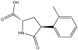 5-OXO-(+/-)-TRANS-4-(2-METHYLPHENYL)-PYRROLIDINE-2-CARBOXYLIC ACID Struktur