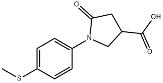 1-[4-(METHYLTHIO)PHENYL]-5-OXOPYRROLIDINE-3-CARBOXYLIC ACID Struktur