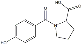 1-(4-HYDROXYBENZOYL)PYRROLIDINE-2-CARBOXYLIC ACID Struktur