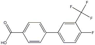 4'-FLUORO-3'-TRIFLUOROMETHYL-BIPHENYL-4-CARBOXYLIC ACID Struktur