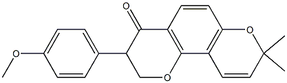 3-(4-METHOXY-PHENYL)-8,8-DIMETHYL-2,3-DIHYDRO-8H-PYRANO[2,3-F]CHROMEN-4-ONE Struktur