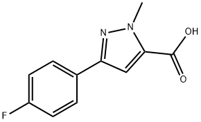 3-(4-FLUOROPHENYL)-1-METHYL-1H-PYRAZOLE-5-CARBOXYLIC ACID Struktur