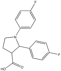 1,2-BIS(4-FLUOROPHENYL)PYRROLIDINE-3-CARBOXYLIC ACID Struktur